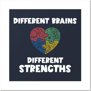 Different brains different strengths autism Posters and Art